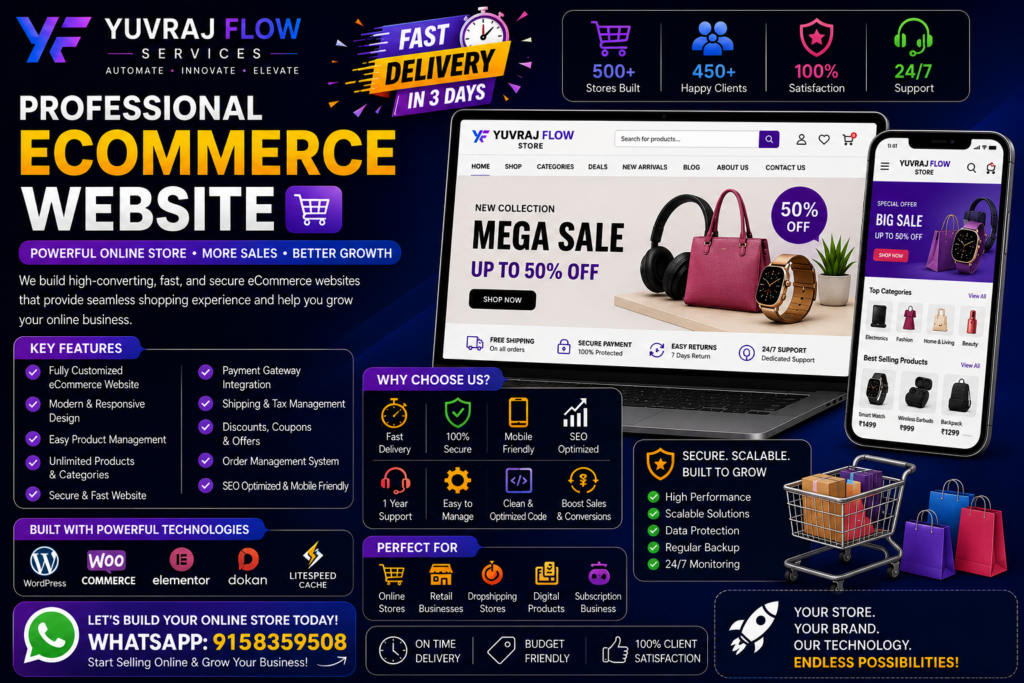 E-commerce Website Development Services by Yuvraj Flow s